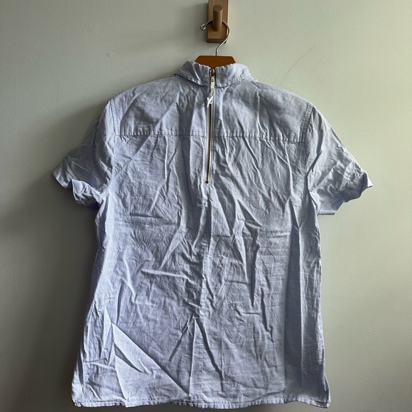 J. Crew Blue and White Striped Shirt - Picture 2 of 3